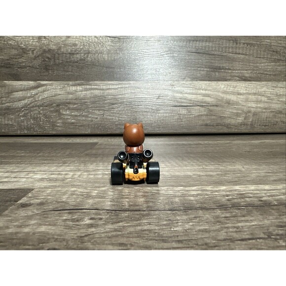 Mario Kart Hot Wheels Tanooki 2018 Mattel Mario Standard Kart - Raccoon - Picture 4 of 7